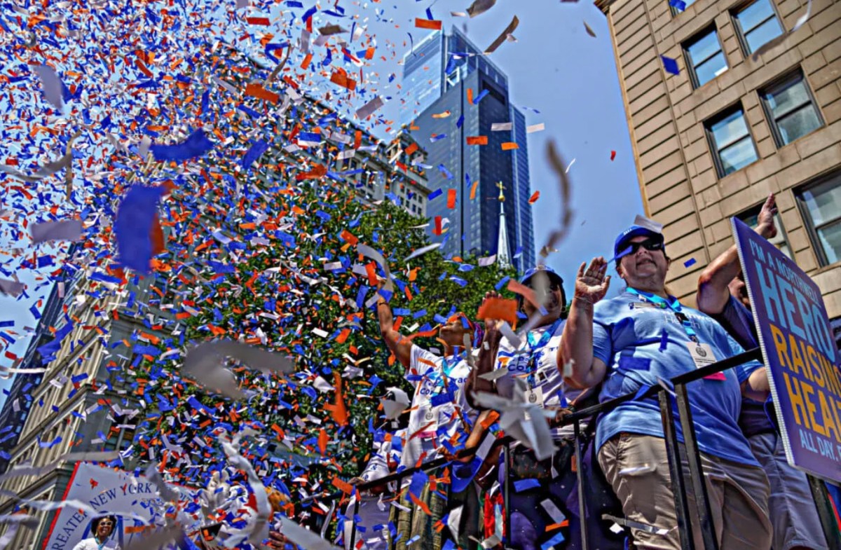 Ticker-tape parade in Manhattan in 2021