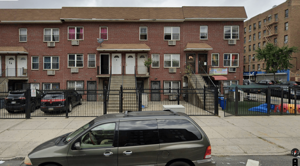 outside view of a home in the Bronx where a triple shooting took place