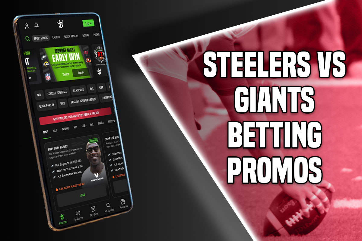 steelers giants betting promos