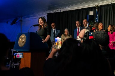 Incoming NYC Public Schools Chancellor Melissa Aviles-Ramos wearing all black