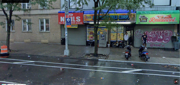 a row of Bronx stores