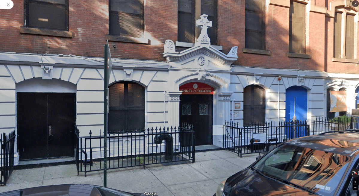 exterior of East Village theater in Manhattan