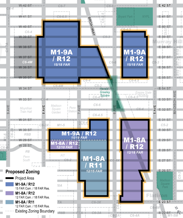 map of a Midtown area in NYC