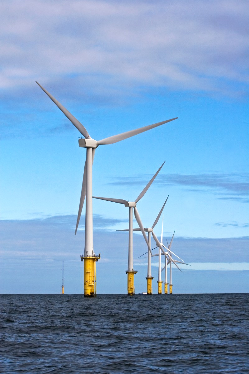 offshore windmills in water