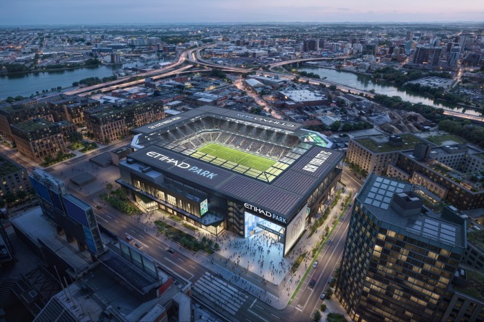 Etihad Park NYCFC aerial view rendering