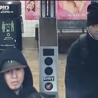 Two Queens brutes who choked and robbed a man on Thanksgiving night at a subway station remain at large, police reported.