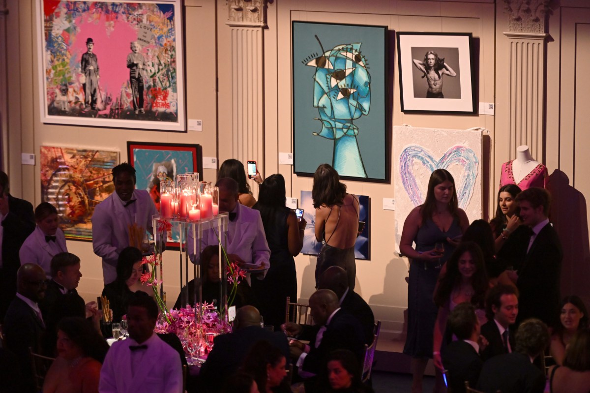 A view of the art auction as Gabrielle's Angel Foundation hosts Angel Ball 2024 at Cipriani Wall Street on October 28, 2024 in New York City. 