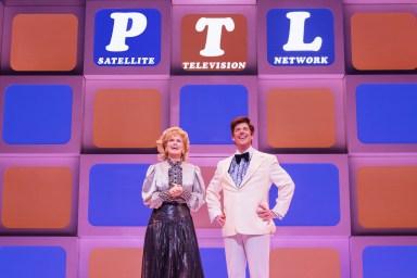 Katie Brayben and Christian Borle in "Tammy Faye"