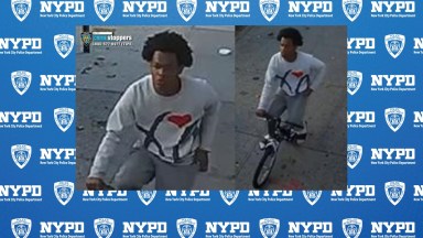 man wearing white shirt on a bike who allegedly stabbed a man on Staten Island