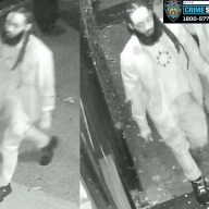 suspect wearing light colored clothes who allegedly raped a woman in Midtown Manhattan