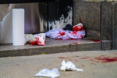 Blood-covered scene where Upper West Side tourist was slashed