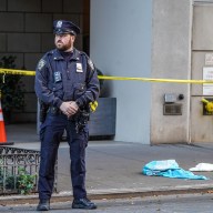 Police at scene where construction worker was stabbed dead in Chelsea