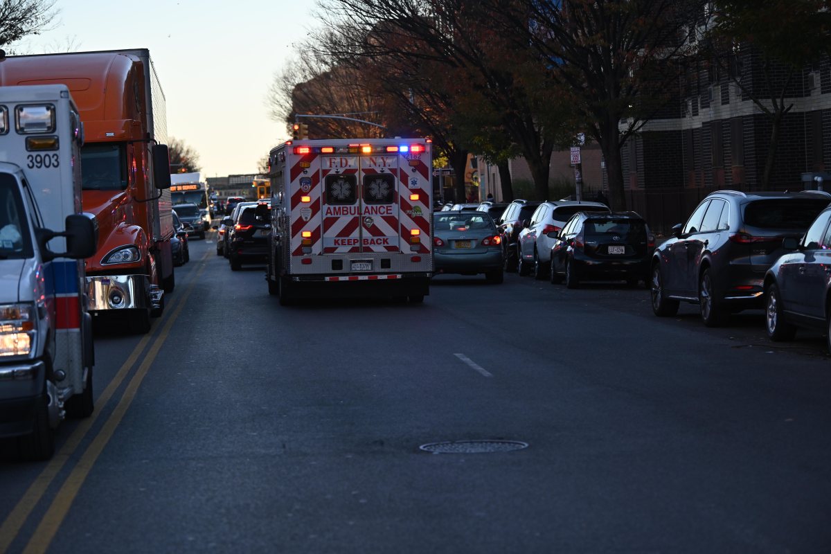 FDNY Paramedics transport a shooting victim to Brookdale Hospital.