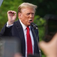 Donald Trump at rally in NYC