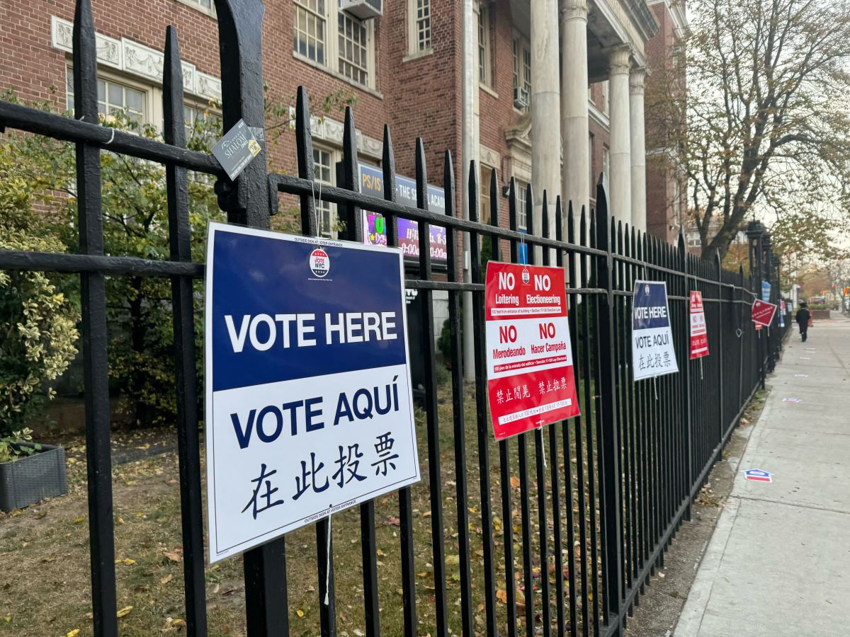 Election day poll site in Brooklyn