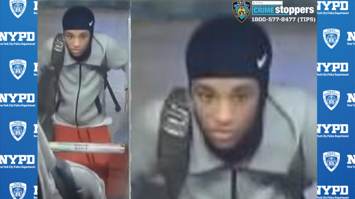 suspect wearing a black hat who allegedly robbed people in Manhattan