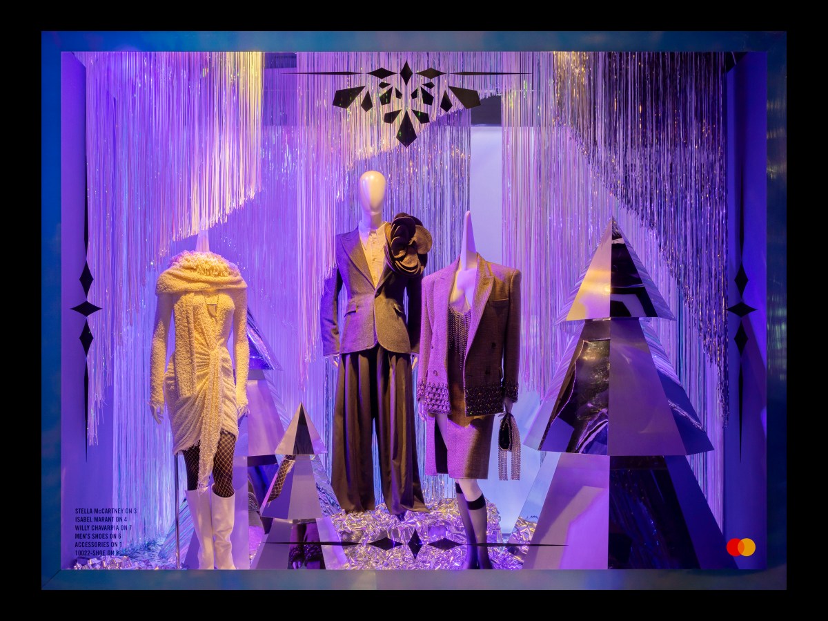 Saks 2024 Holiday Windows Isabel Marant, Willy Cavarria, Stella McCartney