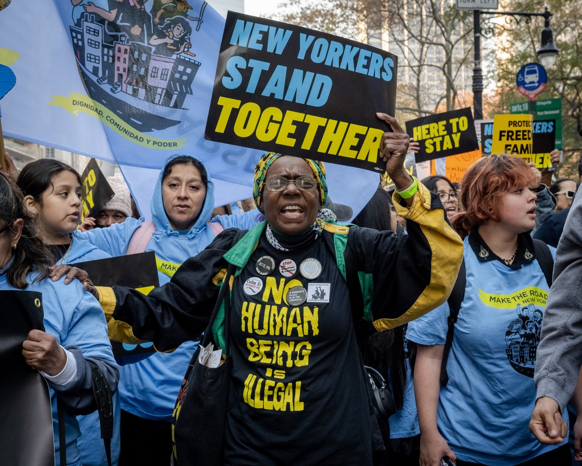 New Yorkers march against Trump in Manhattan