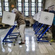 Election Day 2024 voting at Riverside Church in Harlem