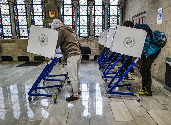 Election Day 2024 voting at Riverside Church in Harlem