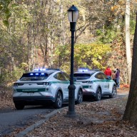 NYC Parks police at scene of Inwood Hill Park wildfire