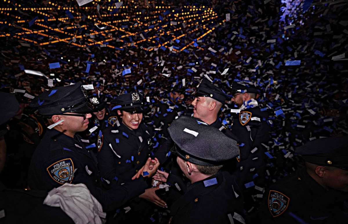 NYPD academy graduates celebrate