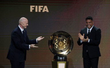 FIFA Club World Cup Draw Infantino Ronaldo