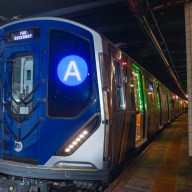 A train at Brooklyn subway station