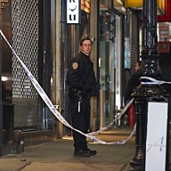 Police at scene of Lower Manhattan stabbing