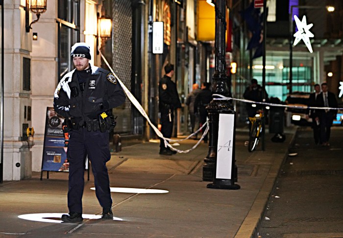 Lower Manhattan stabbing scene