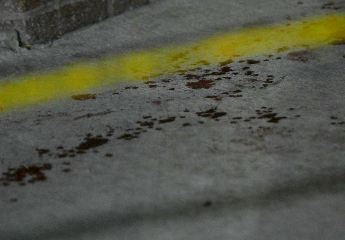 Blood splattered at scene of Brooklyn shooting