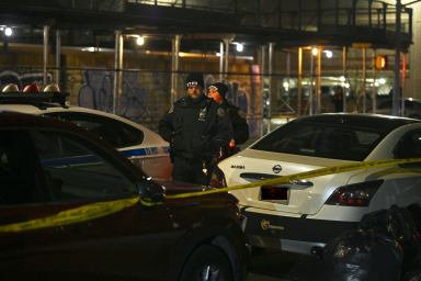 Police at scene of Brooklyn shooting