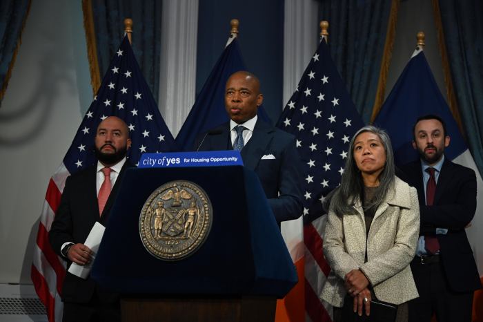 City Officials at the signing for the City of Yes bill.