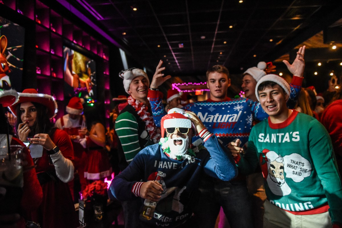 SantaCon bros at pub