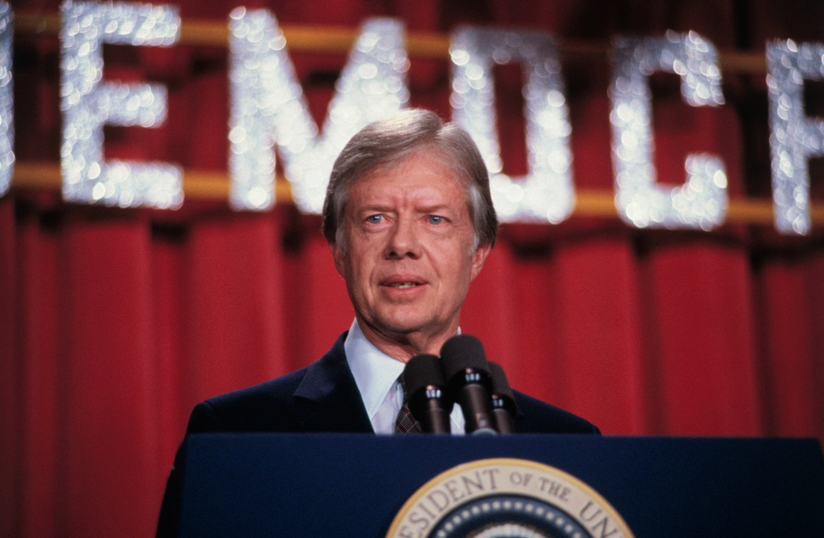 Jimmy Carter, the 39th President of the United States from 1977-1981, known for his activities with Habitat and Humanity.