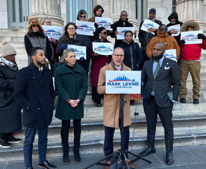 Mark Levine is joined by city pols for the official announcement of his race for NY Comptroller.