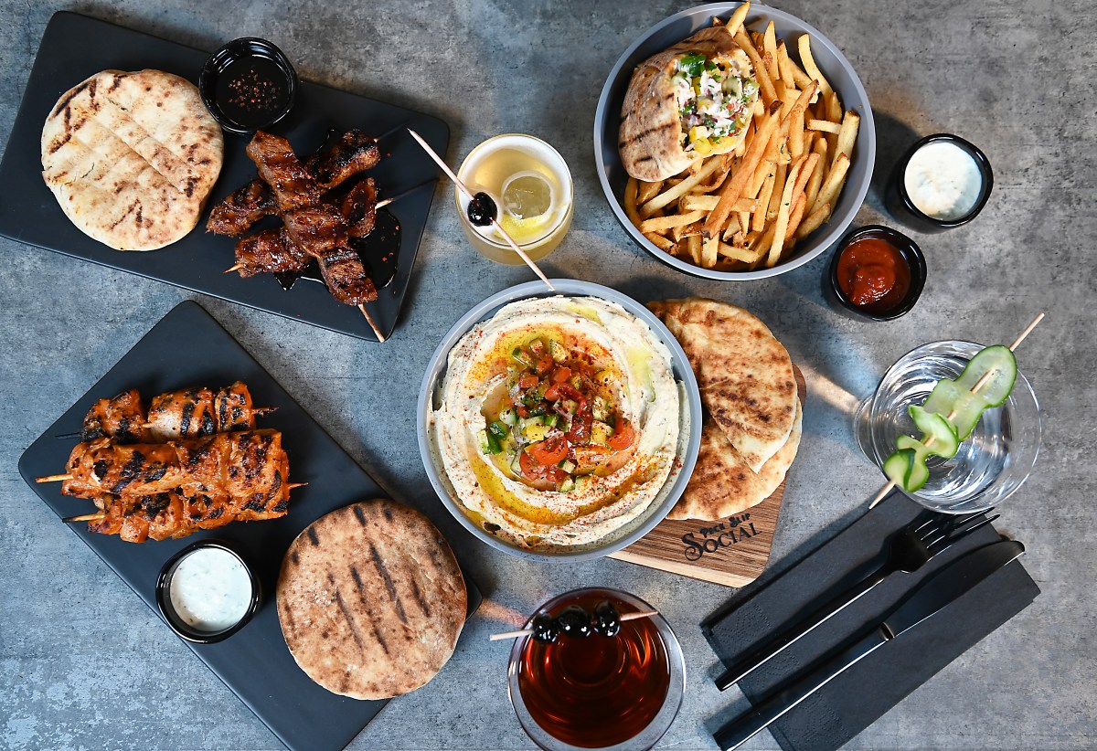 Hummus, skewers, Bao Buns, and more. Peck Slip Social's menu was inspired by the team diverse heritage.