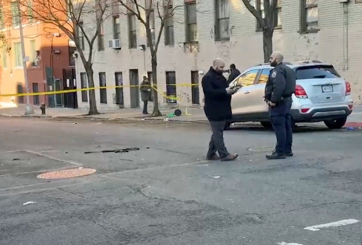 Police at Bronx shooting scene