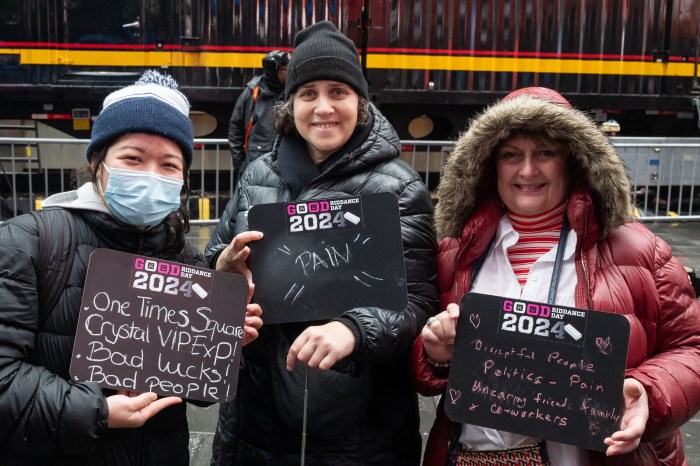 Times Square visitors say Good Riddance to 2024 ahead of new year