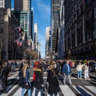 Thousands strolled along a car-free Fifth Avenue on Sunday, Dec. 8, as part of the strip's 200th birthday celebration.