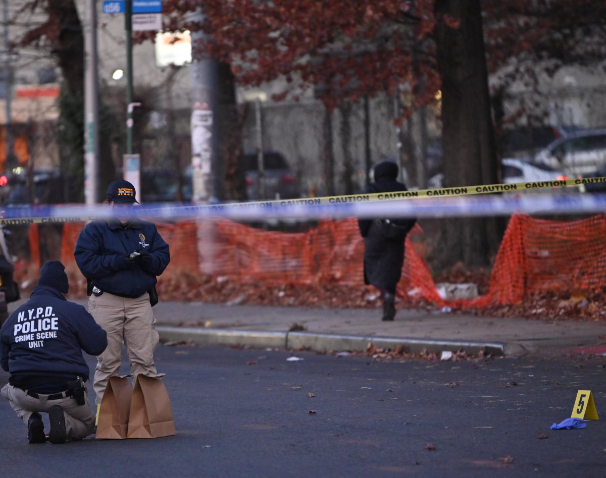 Brooklyn police at scene where man was shot