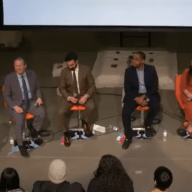 a panel of 2025 NYC mayoral candidates talk congestion pricing and subway safety