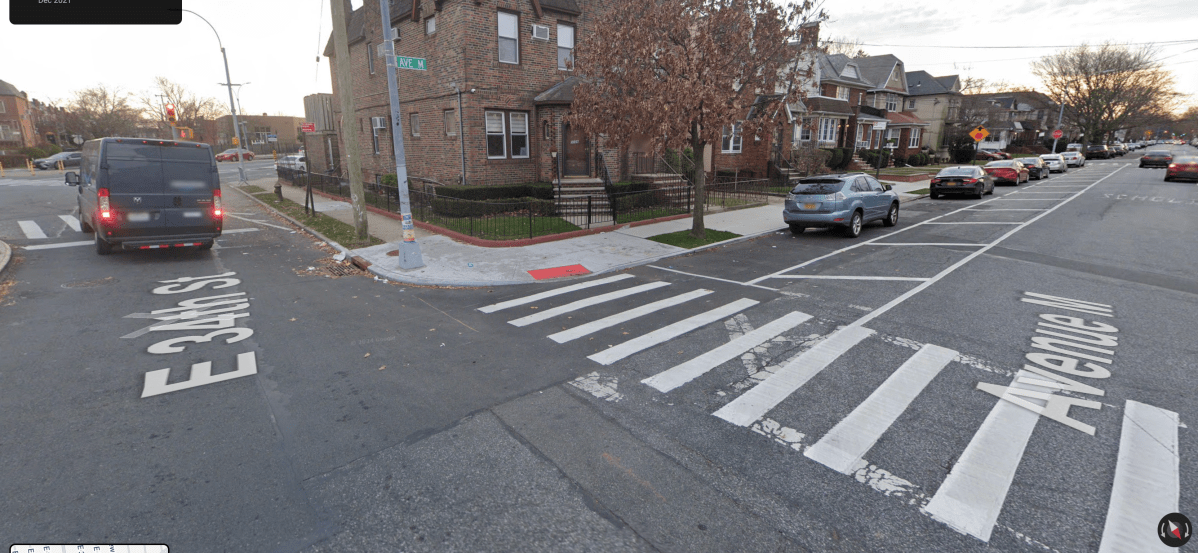 Intersection in Midwood in Brooklyn where a fatal collision occurred