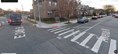 Intersection in Midwood in Brooklyn where a fatal collision occurred