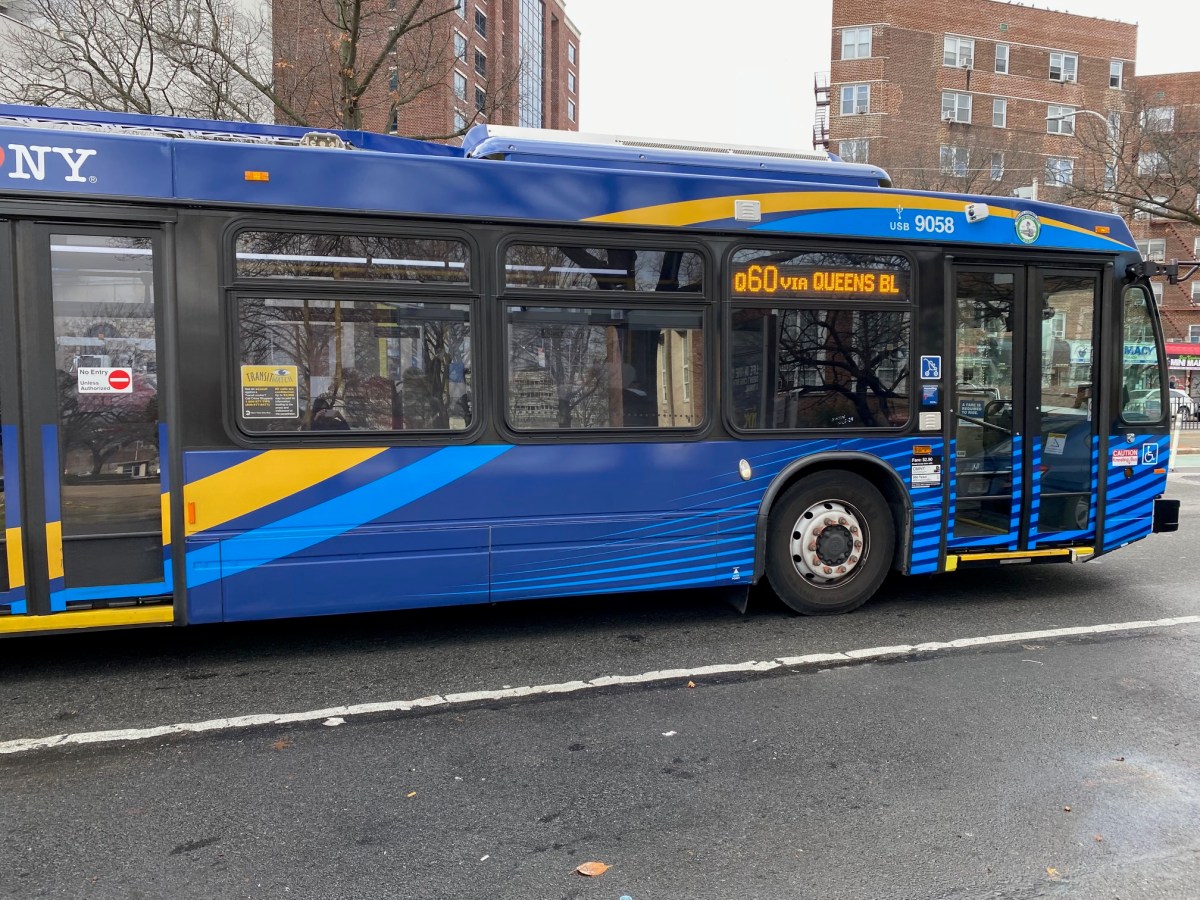 a bus on Queens Boulevard that will soon offer more bus service if a plan is approved