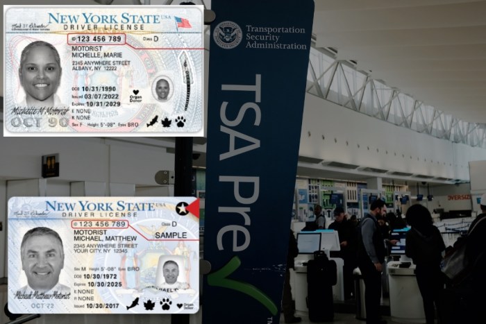 Pictures of REAL ID and Enhanced ID at JFK Airport