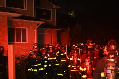 Firefighters battle Queens fire