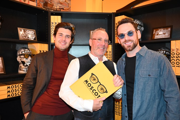 Alexandre Assouline, Harvey and Zack at the Moscot celebration.