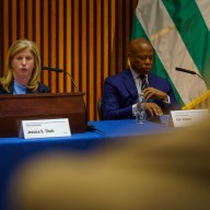 Mayor Eric Adams and Police Commissioner Jessica Tisch sought to make reality the perception Monday in rolling out crime statistics demonstrating an overall crime decline in 2024 — even though many New Yorkers still don't feel safe. Hizzoner and the top cop said on Jan. 6 that murder, robbery, burglary, grand larceny all dropped last year, though felony assaults continued to be higher than normal. On top of that, they also stressed the ongoing problem with repeat offenders responsible for crime citywide. They noted that the ongoing issues plaguing the city’s safety landscape can largely be attributed to the “revolving door” of the criminal justice system, which they argue has been perpetuated by legislative changes enacted in 2020. “Last month, a career criminal with 17 prior arrests committed a brazen robbery at gunpoint, injuring both a police officer and an innocent bystander,” Tisch said. “This individual had repeatedly been released, demonstrating a clear failure within our system to keep repeat offenders off the streets.”