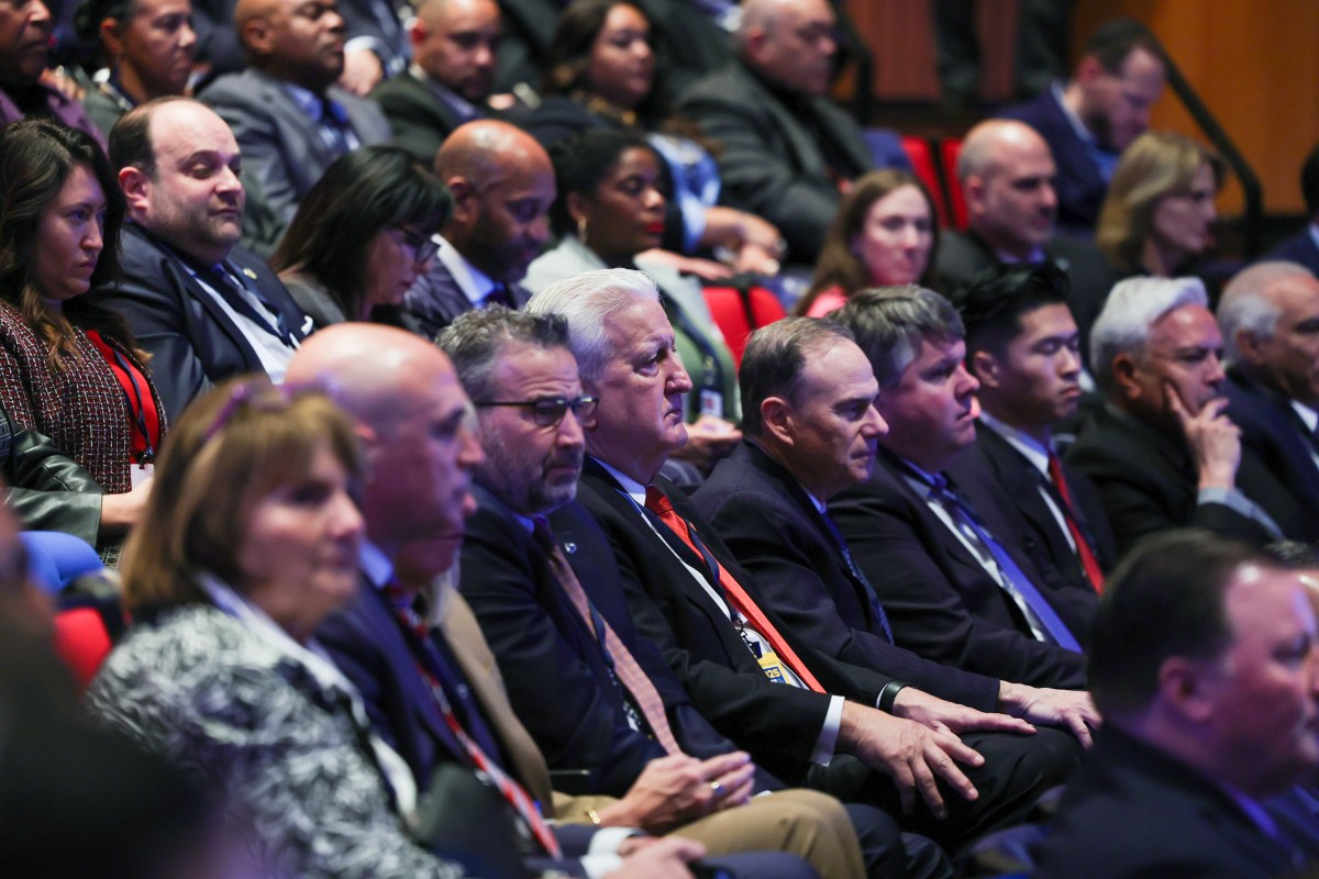 Legislators listen to Gov. Kathy Hochul's State of the State address on Jan. 14, 2025. 